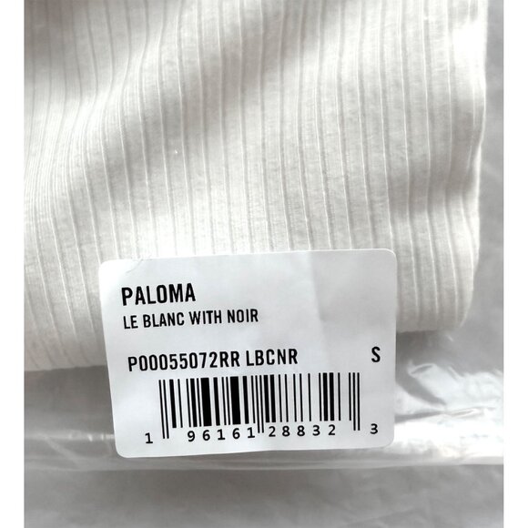 PISTOLA NWT PALOMA SCOOP NECK LE BLANC WITH NOIR RAYON RIB TANK. SIZE S - Picture 11 of 11